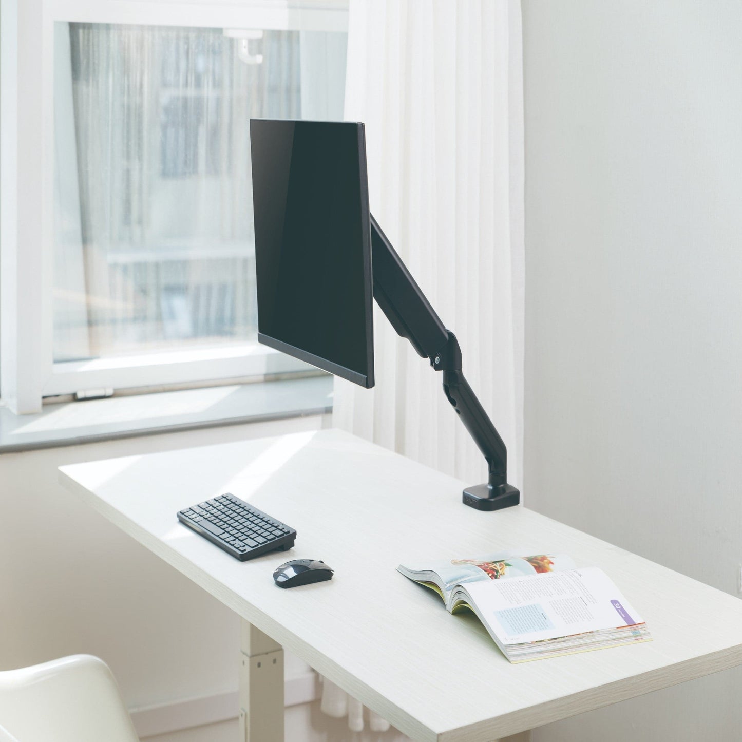 ProperAV Desk Monitor Mount 17" - 32" Articulated Swing Arm VESA 100x100
