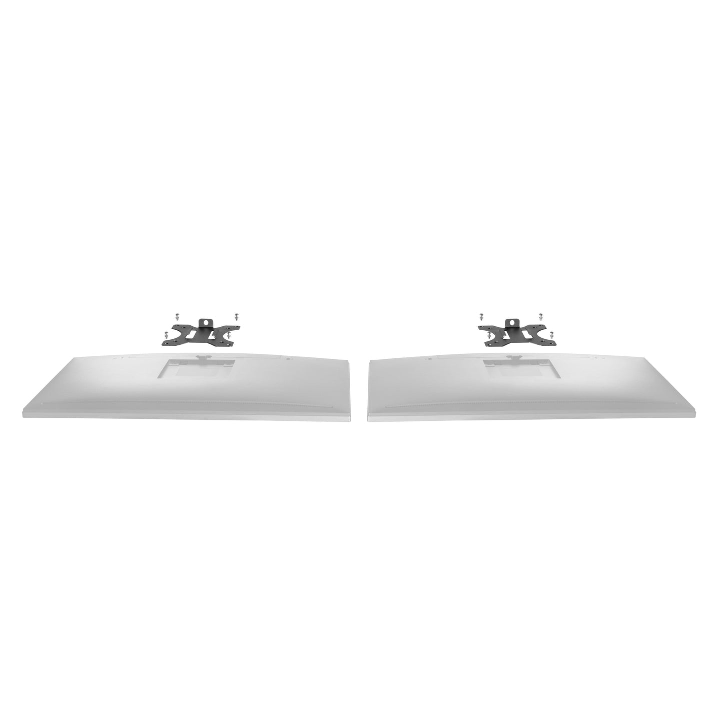 ProperAV Desk Monitor Stand 17" - 32" Dual Swing Arm Freestanding Base VESA Max 100x100