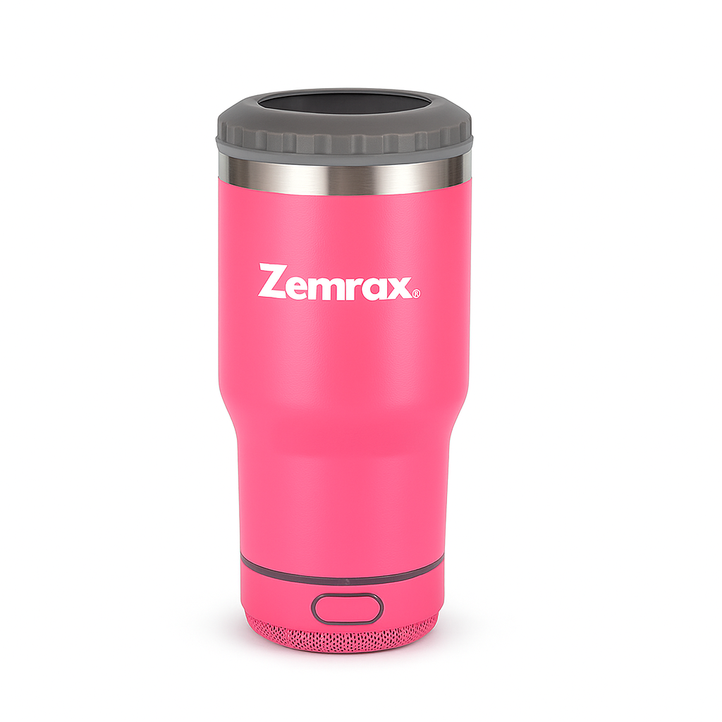 Zemrax 4-in-1 Drink Tumbler with Bluetooth Speaker