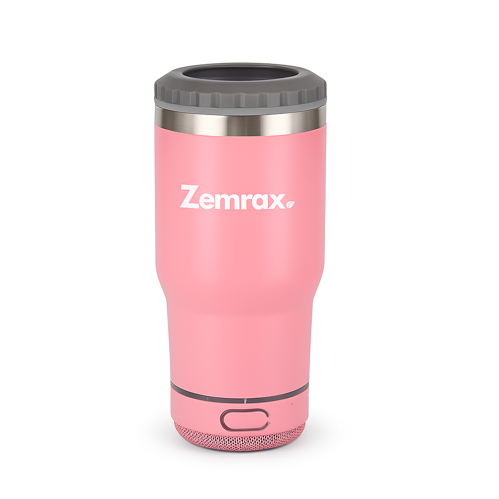 Zemrax 4-in-1 Drink Tumbler with Bluetooth Speaker