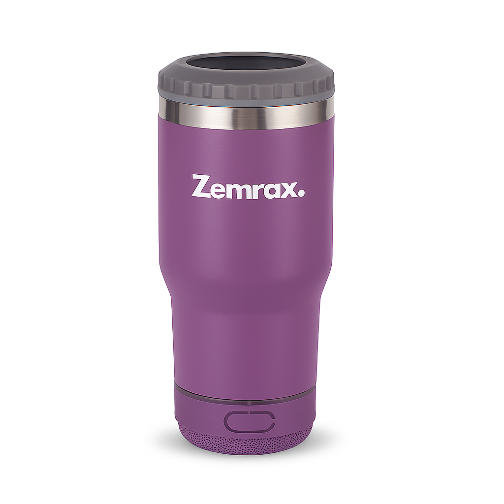 Zemrax 4-in-1 Drink Tumbler with Bluetooth Speaker