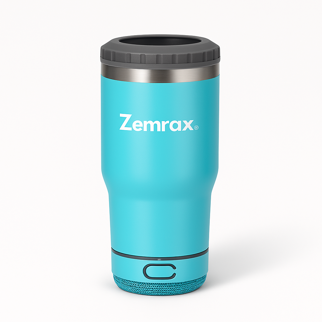 Zemrax 4-in-1 Drink Tumbler with Bluetooth Speaker