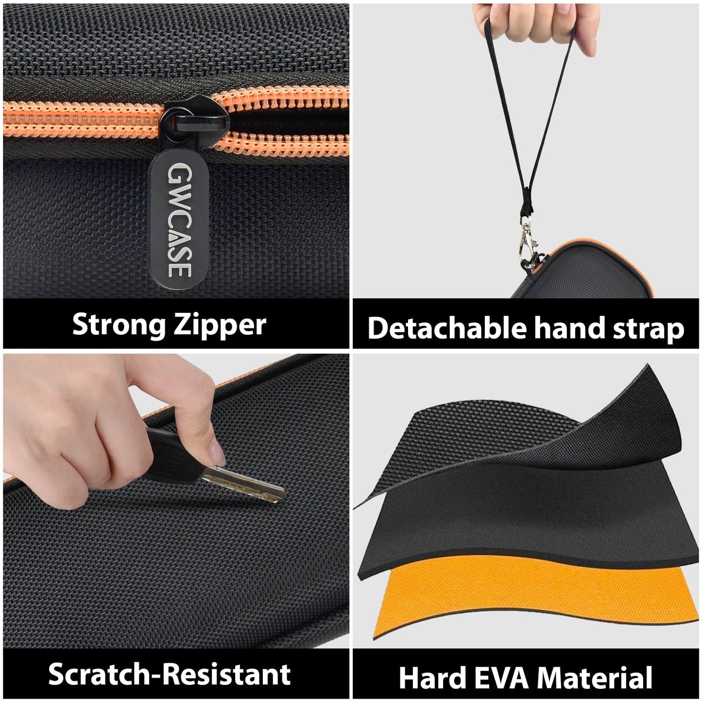 GWCASE Case for 3Doodler Start+ Essentials (2023–2024) – Hard EVA Travel Organizer Box – Black with Soft Grooved Base