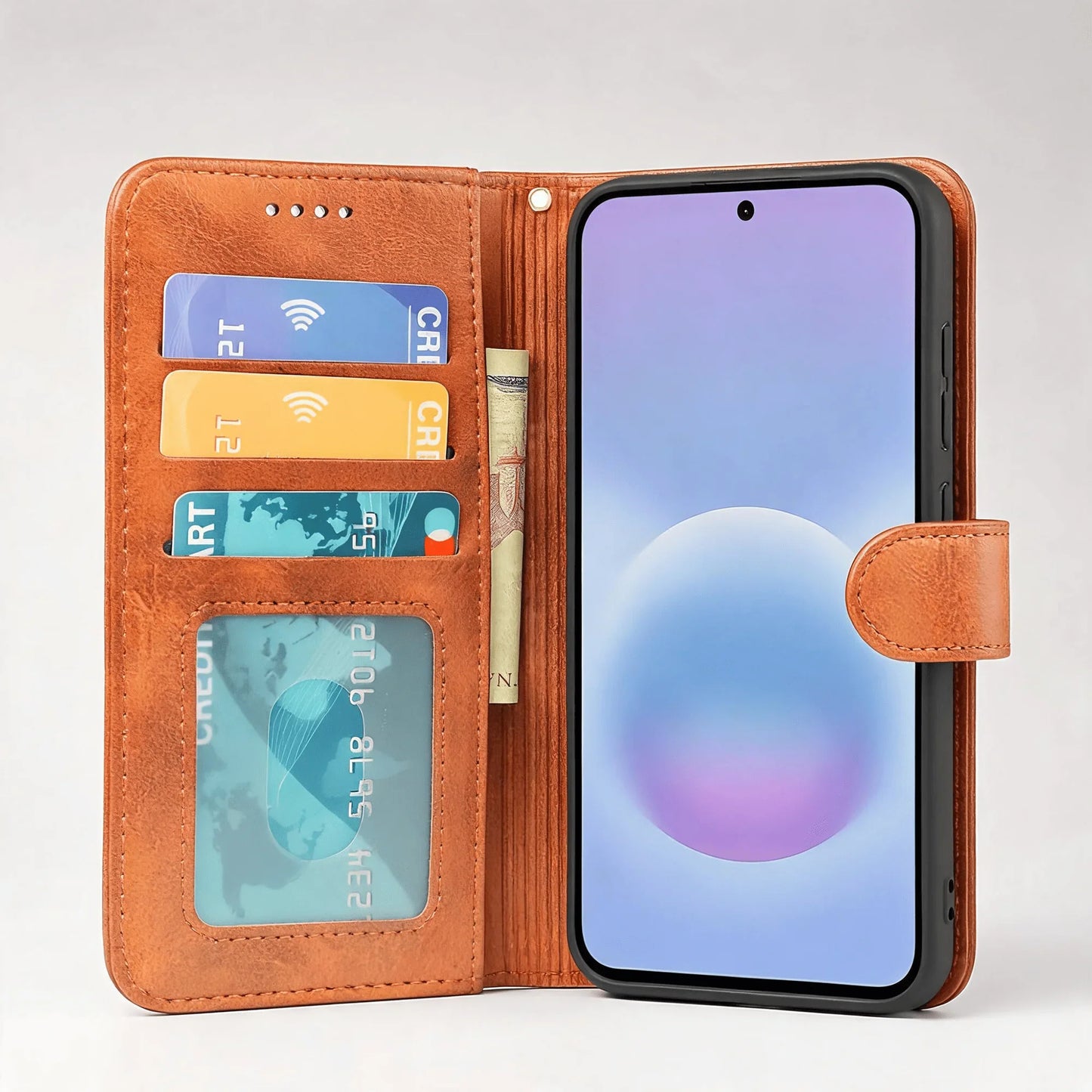 Samsung Galaxy A26 Book Flip Case Leather Wallet