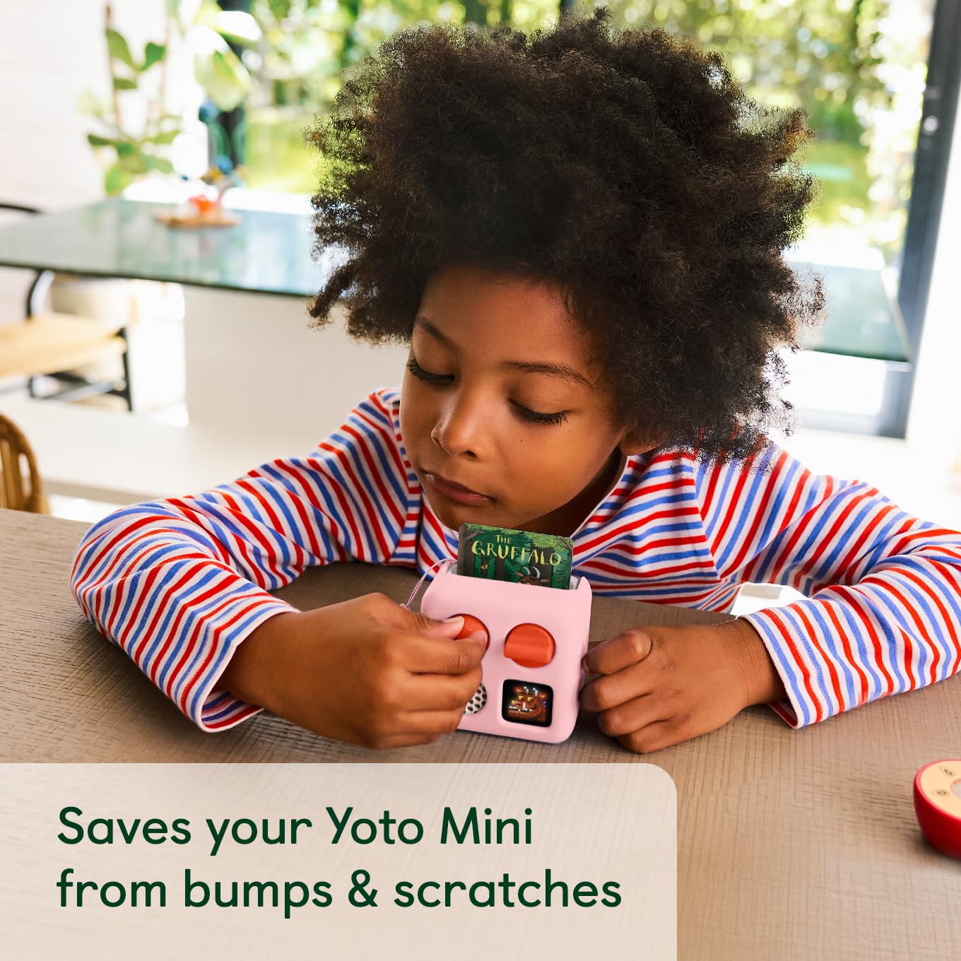 Yoto Mini Adventure Jacket Think Pink & Wrist Lanyard — Protective Silicone Sleeve for Kids Mini Audio Player
